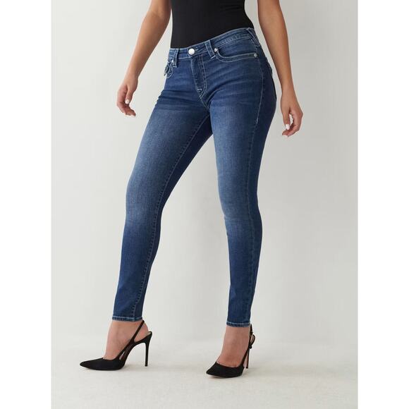 True Religion Women's Jennie Curvy Super Skinny Stretch Denim Jeans - Picture 3 of 10